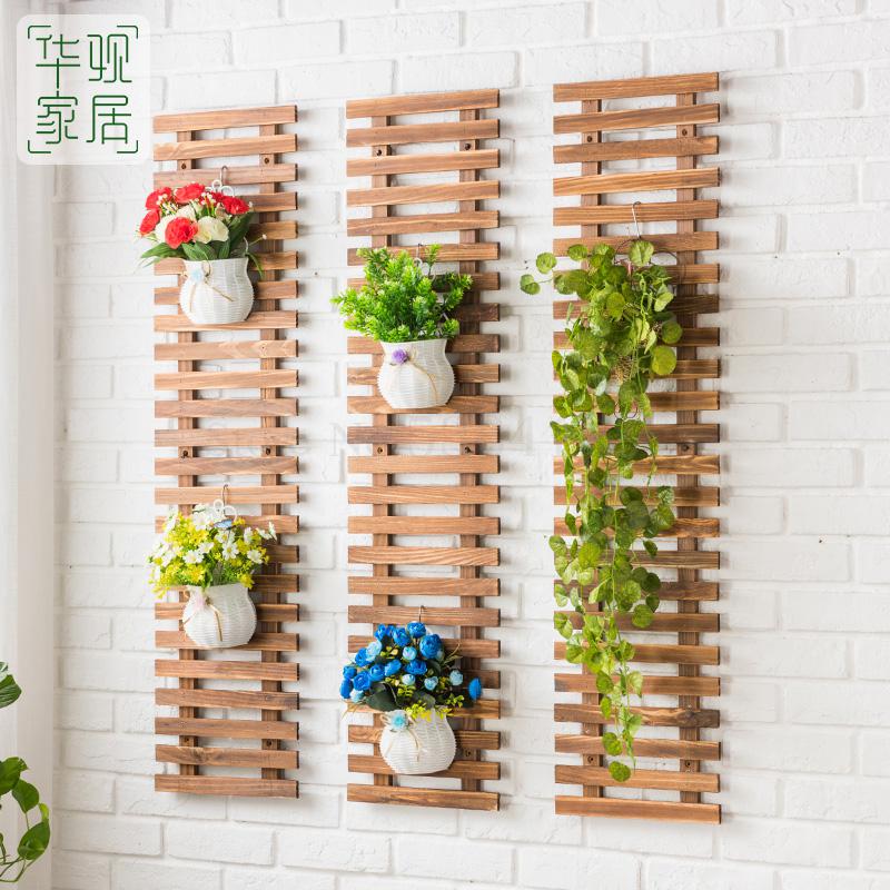 Solid Wood Wall Flower Stand European Balcony Living Room Wall Hanging Wall Plant Stand Hanging Green Wall Hanging Orchid Flower