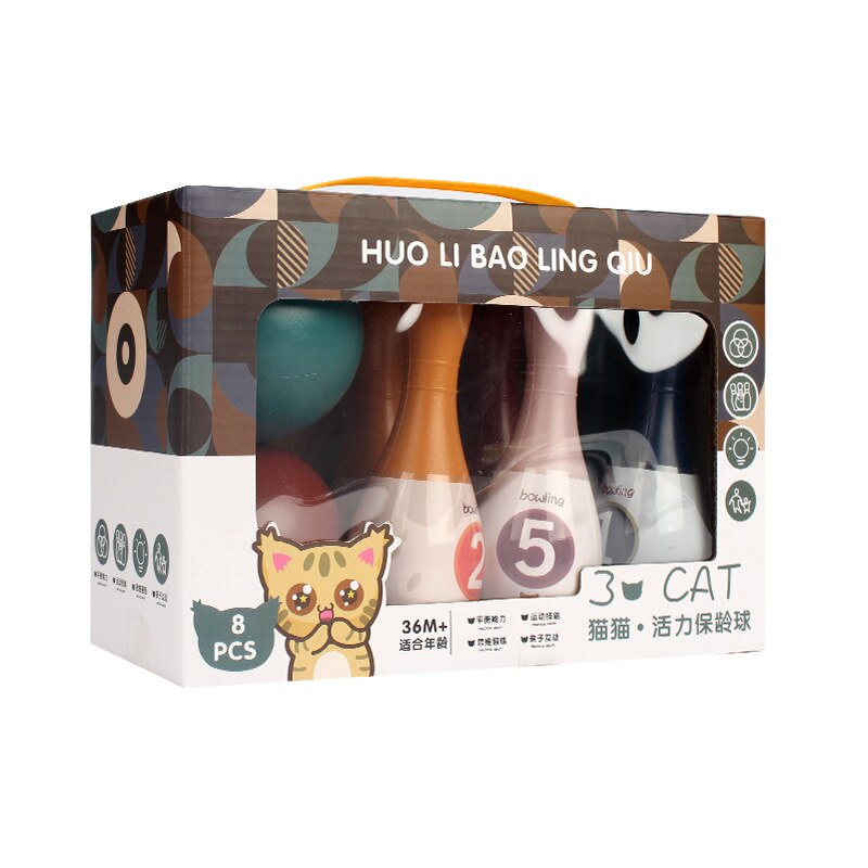 drinnen freundlicher Bowling Sportspielzeug Eltern-Art Interaktive Spiele Jungen Mädchen draussen Sportspiel Spielzeug Für freundlicher Mit Paket: verpackt