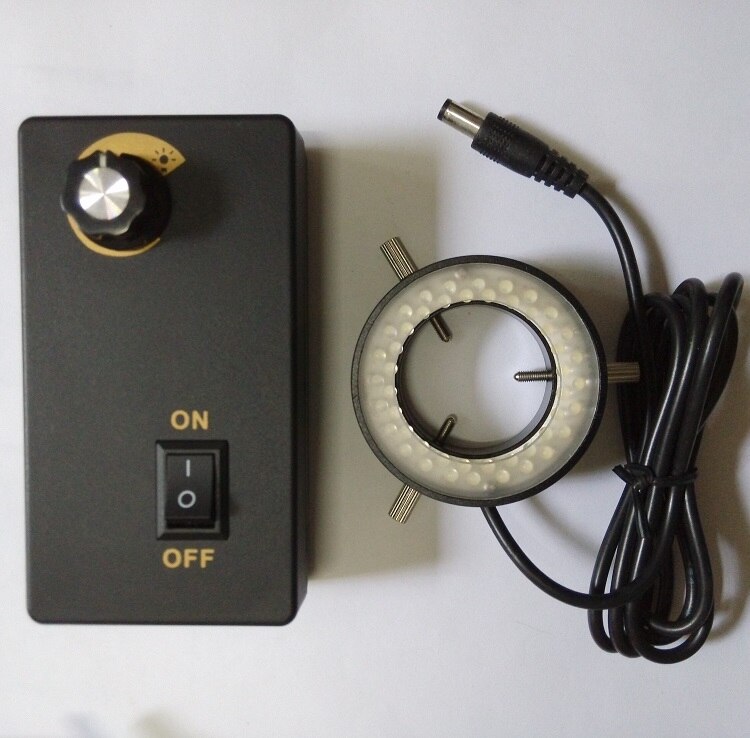 CCD Visual Light Source Metal 35mm Inner Diameter Ring Adjustable LED Light Source Monocular Microscope Ring Light Source 0-5W