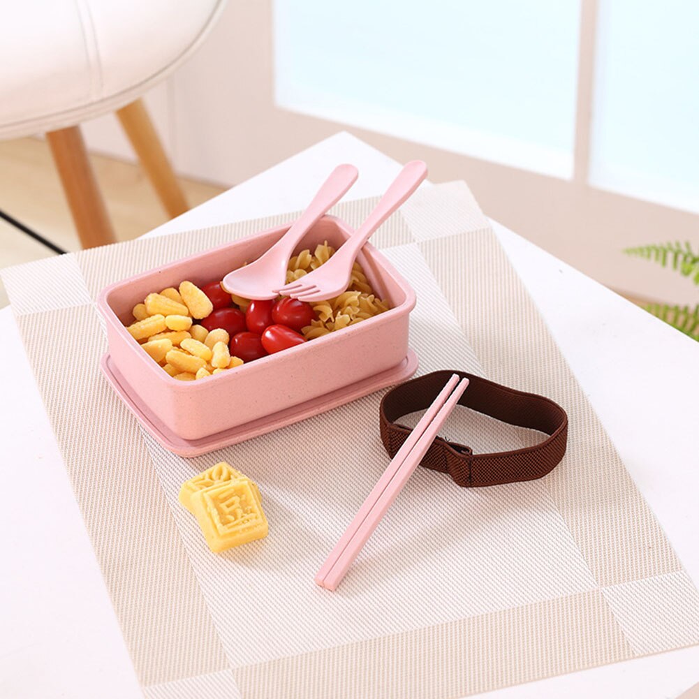 Large Capacity Portable Lunch Box Bento Lunch Box with Spoon Chopsticks Fork Food Storage Container Food Container Dinnerware
