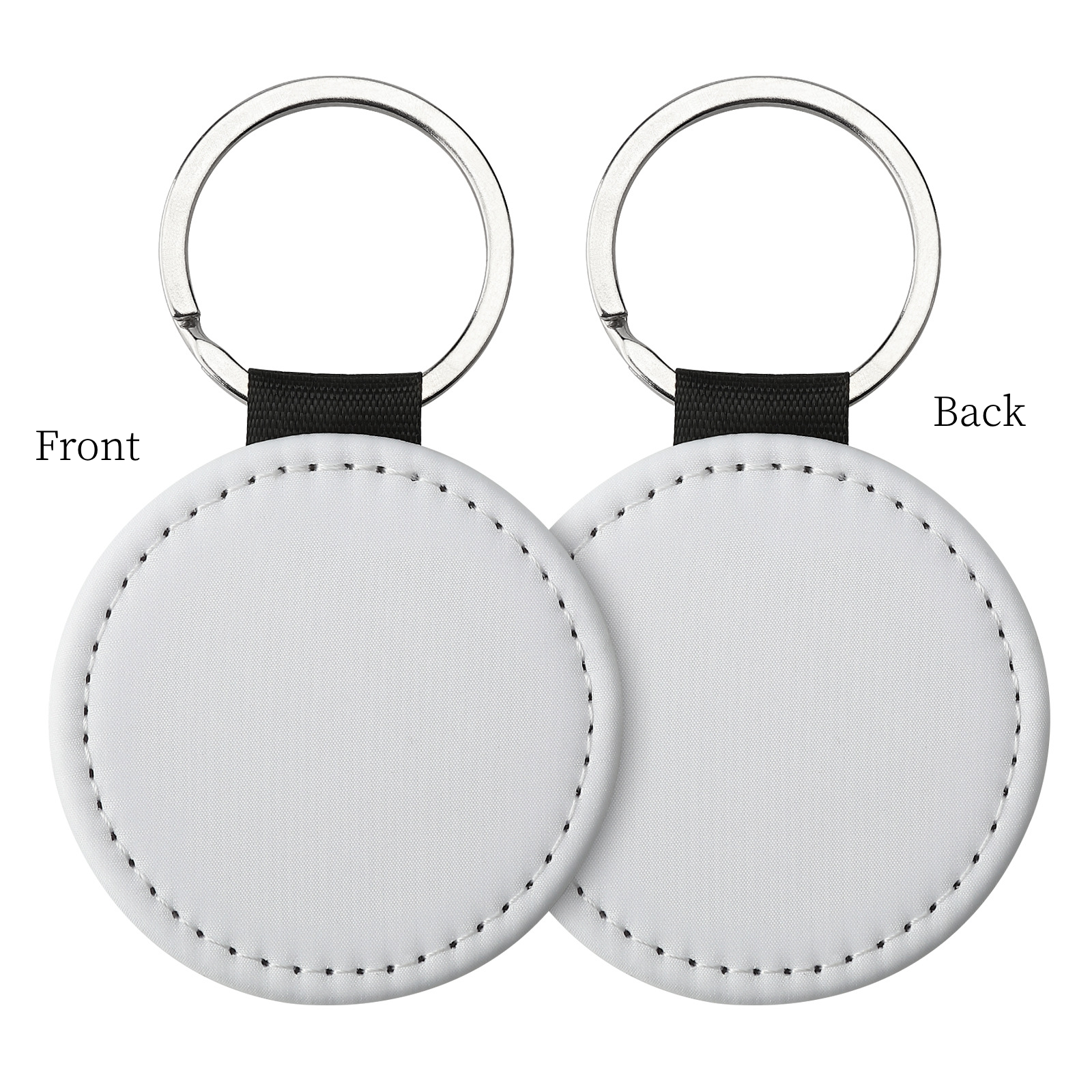 Llaveros en blanco de sublimación, etiquetas de identificación de transferencia de calor DIY, llaveros de sublimación, creativos, llavero de cuero PU