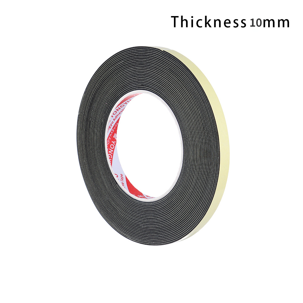 Eva Sponge Single-Sided Tape Shockproof Foam Sealant Strip Car Foam Pad Sound Insulation Buffer Anti-Collision Foam Tape: Thickness 1mm / 10mm x 5m