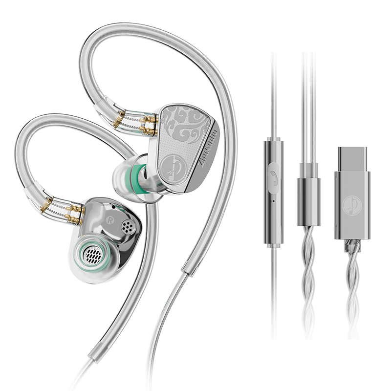 Zhulinniao Jinghong Z3 fones de ouvido HIFI intra-auriculares jogo de música profissional de alta fidelidade 0,78 fones de ouvido destacáveis totalmente metálicos: Azul