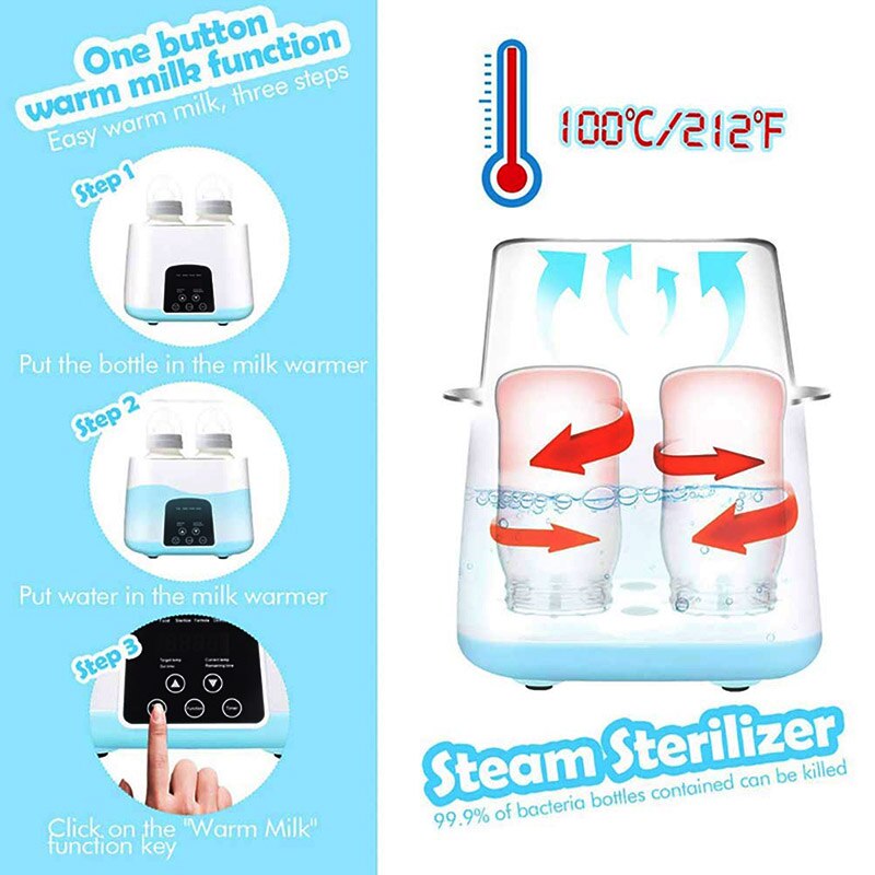 6 in 1 Multi-funktion Automatische Intelligente Thermostat Baby Flasche Wärmer Milch Flasche Desinfektion Schnell Warme Milch Sterilisatoren