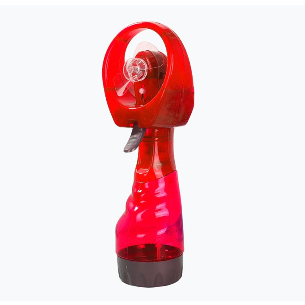 Mini Portable Handhold Water Mist Fan 2In1 Functions Powerful Fan Water Cooling Spray Fan Humidification Fan For Outdoor Travel: Red