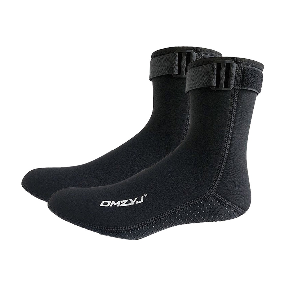 1 par neopren vattenstrumpor halkfria slitstarka dykstrumpor sandtäta våtdräktsstrumpor snorkeltillbehör: Svart