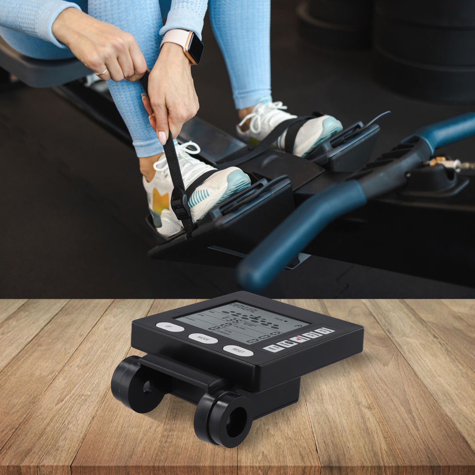 Fitness Training Rowing Machine Counter LCD Display Counter Exercise Monitor Calorie Tracking Features Fitness Equipment Monitor