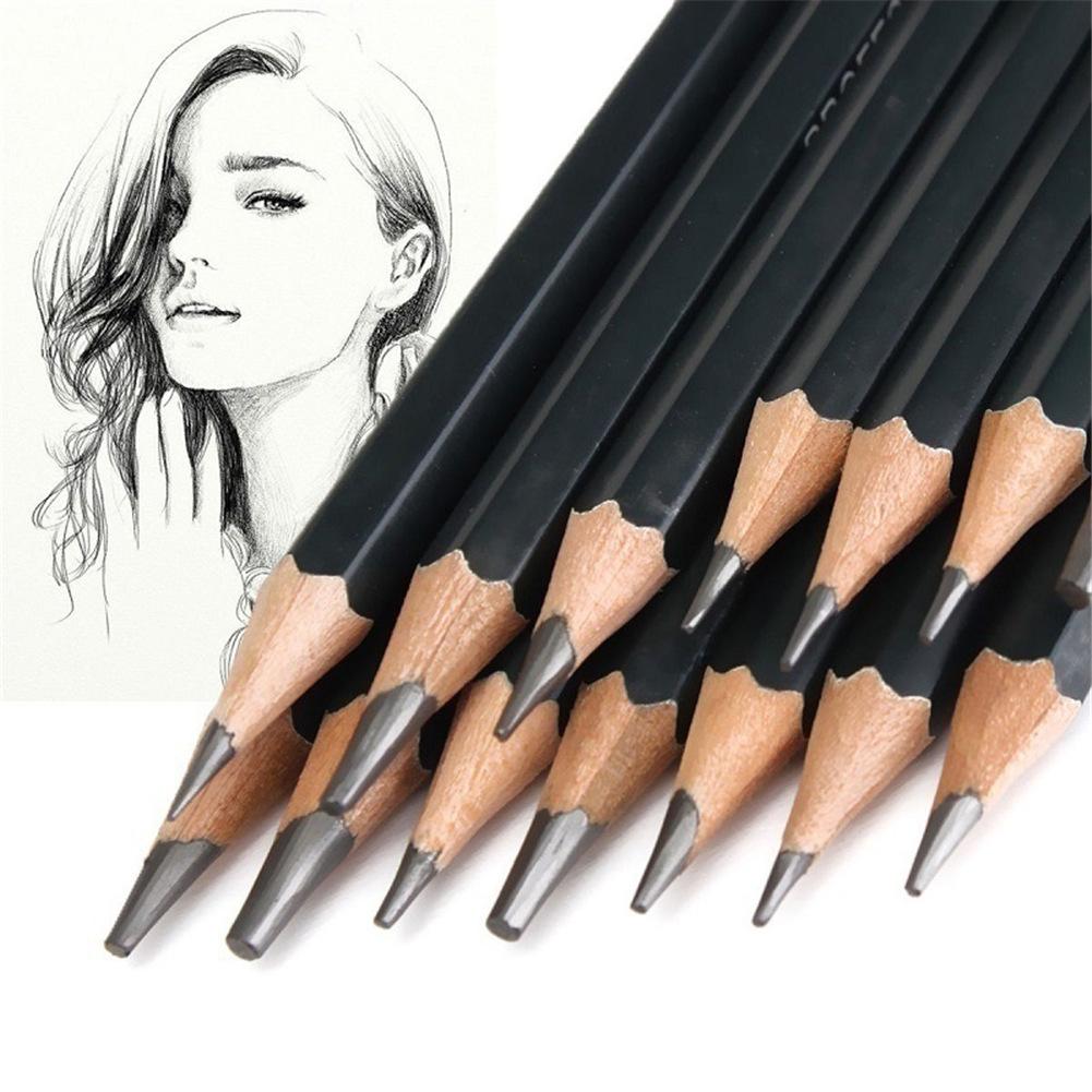 14pcs School Art Writing Supply Sketch and Drawing Pencil lapis Set HB 2B 6H 4H 2H 3B 4B 5B 6B 10B 12B 1B