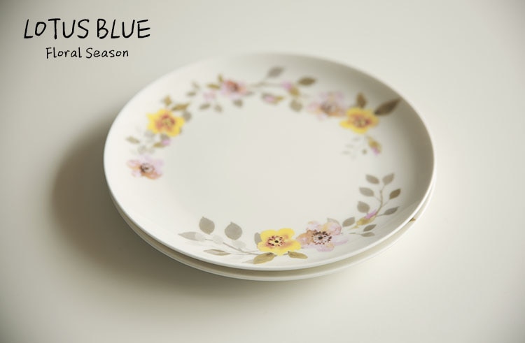 Porcelæn tallerken fad på glaseret blomstret gul blomst trykt bøf tallerkener mad småkager fade 8 tommer sød