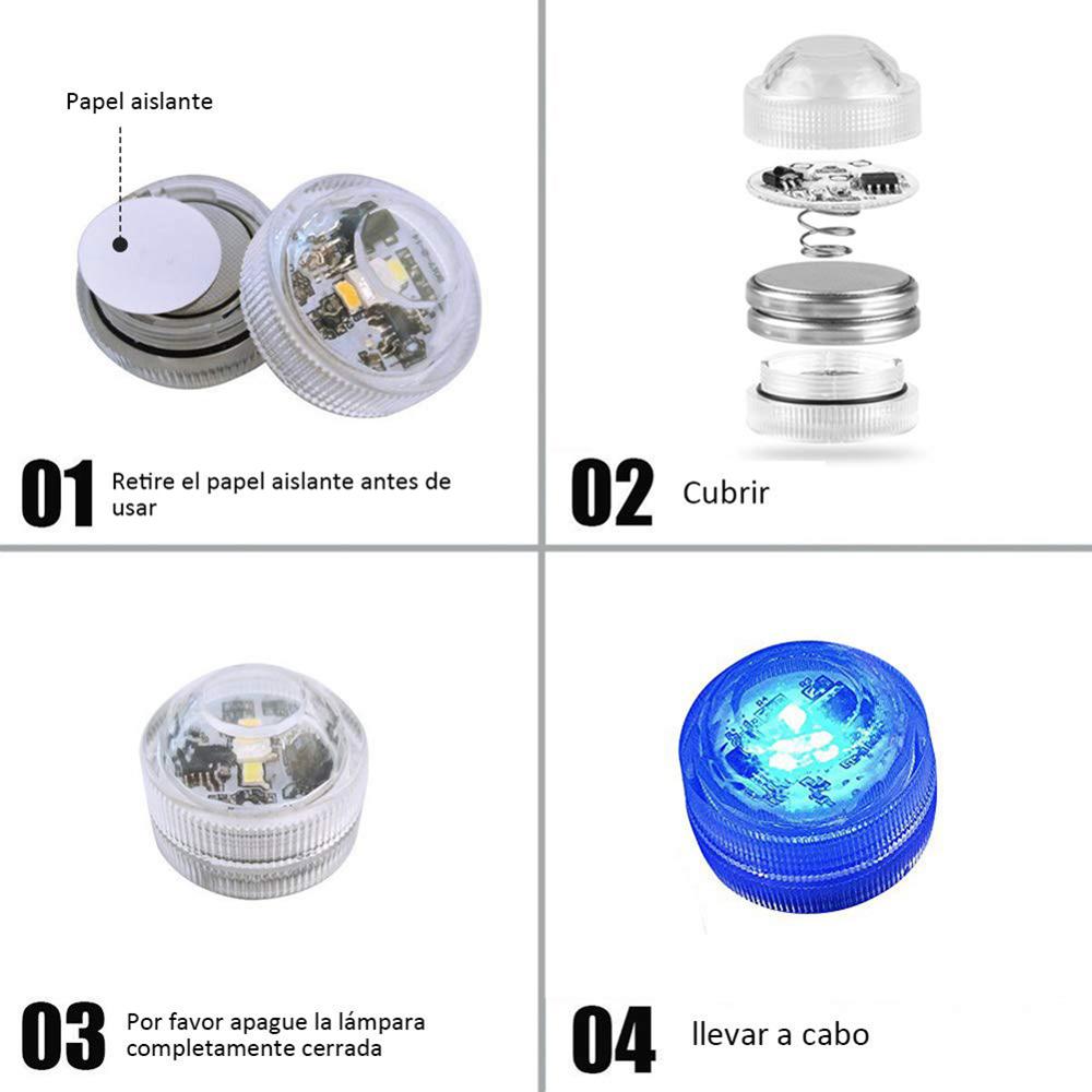 Underwater Led Light IP68 Waterproof Battery Operated Multi Color Submersible Lights For Swimming Pool Fountains Ponds Fishing