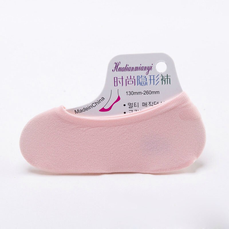 5 paar/partij dames onzichtbare sokken antislip loafer boot voering enkelsokken comfortabele sokken dames accessoires diverse kleuren: Roze
