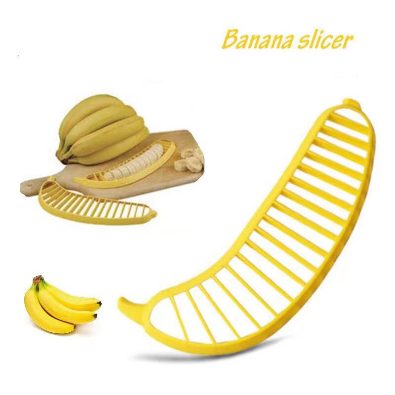 Banana Banana Slicer Cutter Rvs Cutter Tool Voor Bananen Groente Komkommer Hotdog Fruitkitchen Gereedschap