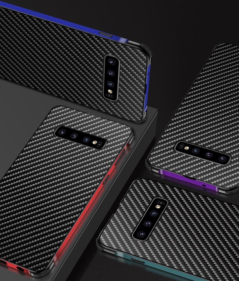 Funda metálica a prueba de golpes para Samsung Galaxy S10 S10 + funda de borde de goma para Samsung Note 10 S10 S10 Plus funda Coque