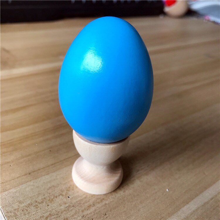 6 teile/los Neue Baby Spielzeug Holz Nachahmung Eier DIY Gemalt Graffiti Ostern Ei Modell Küche Pretend Spielen Spielzeug 12 Farben: 12