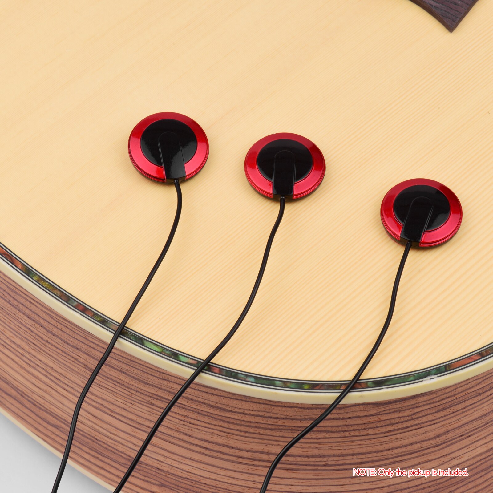 Adhesive Instrument Pickup Acoustic Guitar Pickup Mini Transducer with 1/4 Inch Connector for Violin Mandolin Ukulele