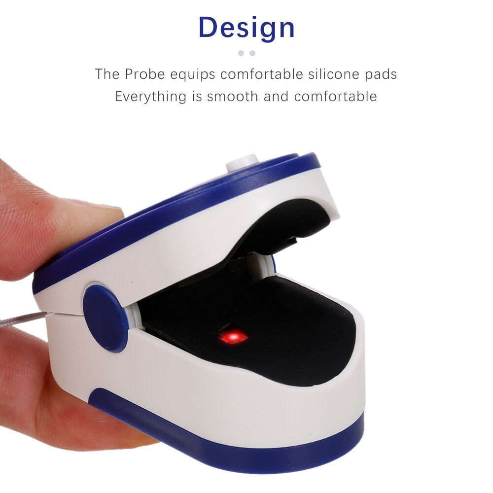 Digital finger pulsoksymeter mini spo 2 monitor oksygenmetningsmonitor pulsfrekvens perfusjonsindeks måleenhet