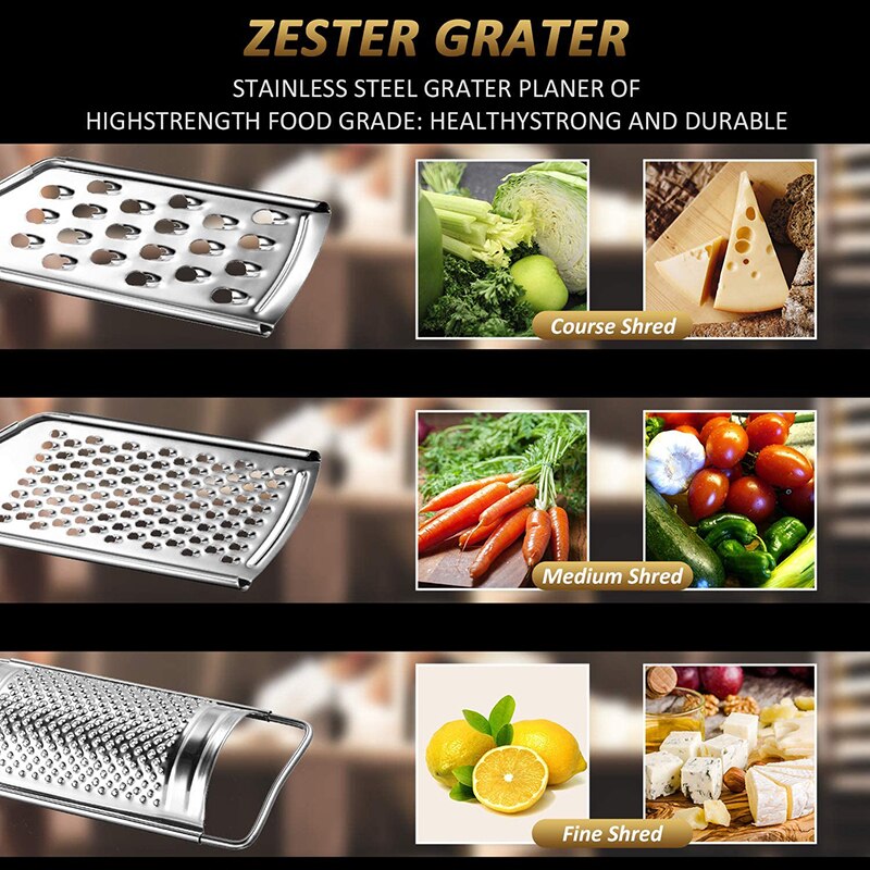 Kaasrasp Handheld Rvs Zester Voor Keuken Gadgets Nootmuskaat Aardappel Gember Knoflook Groente Chocolade Boter Rasp