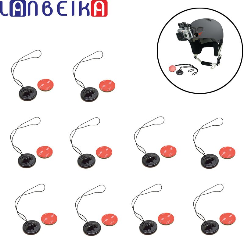 LANBEIKA-Cierre de seguro de seguridad para surfear, adhesivo de montaje para Gopro Hero 10, 9, 8, 7, SJCAM SJ4000 Yi 4K, accesorio para DJI: 10 PCS