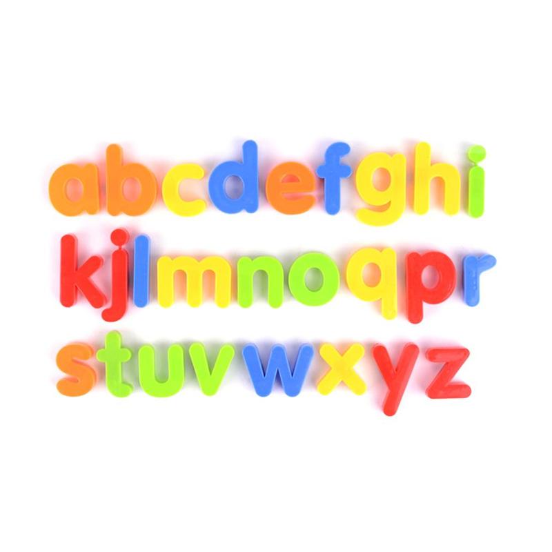 Oplysning legetøj magnetiske store og små bogstaver pinyin klistermærker undervisning aritmetik sti alfabet magnetisk køleskab sti  m1 j 8: B