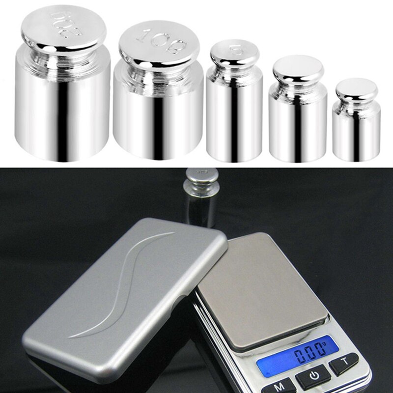 Silver M1 Chrome Plated Steel Electronic Balance Scale Calibration Weight Measurement Tools