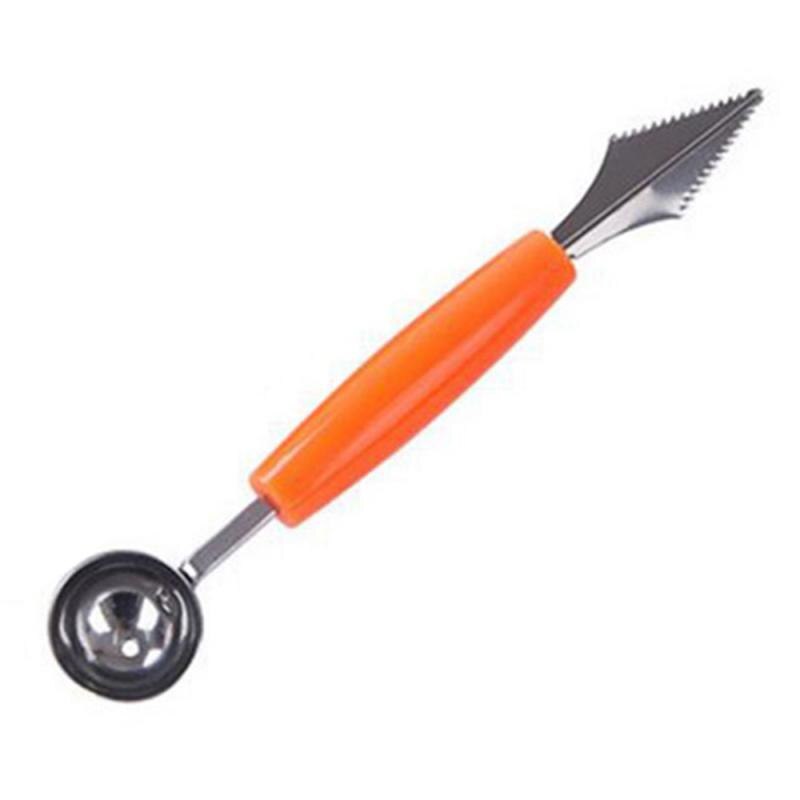 1PC Fruit Carving Knife Watermelon Baller Ice Cream Dig Ball Scoop Spoon Baller Diy Assorted Cold Dishes Tool Kitchen Accessorie: 1 PC Orange