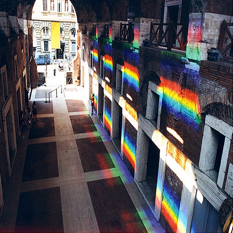 1pcs Optical Glass Right Angle Reflecting Triangular Prism For Teaching Light Spectrum Rainbow prism