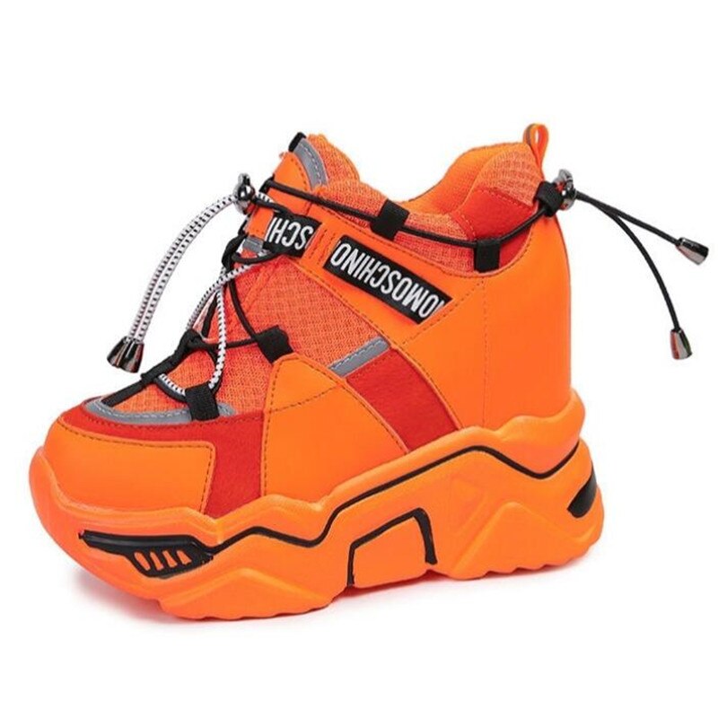 Baskets à semelle épaisse pour femmes, chaussures de Sport à semelle compensée, à la , pour papa,: 3 / 36