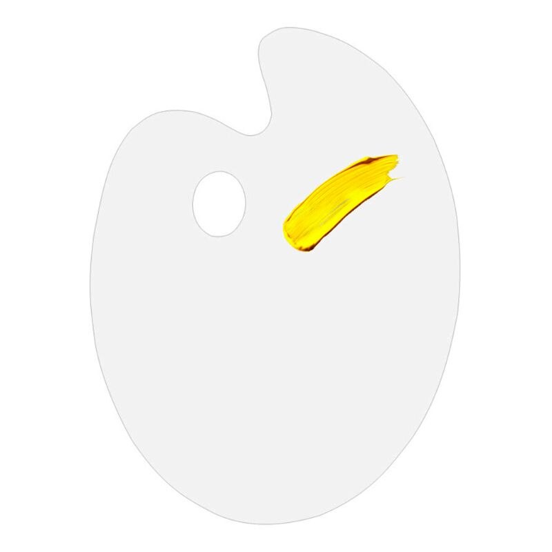 Deluxe Plastic Clear Oval Palet Acryl Makkelijk Schoon Transparante Kunstenaar Verf Mengen Aquarel Gouache Verf Palet