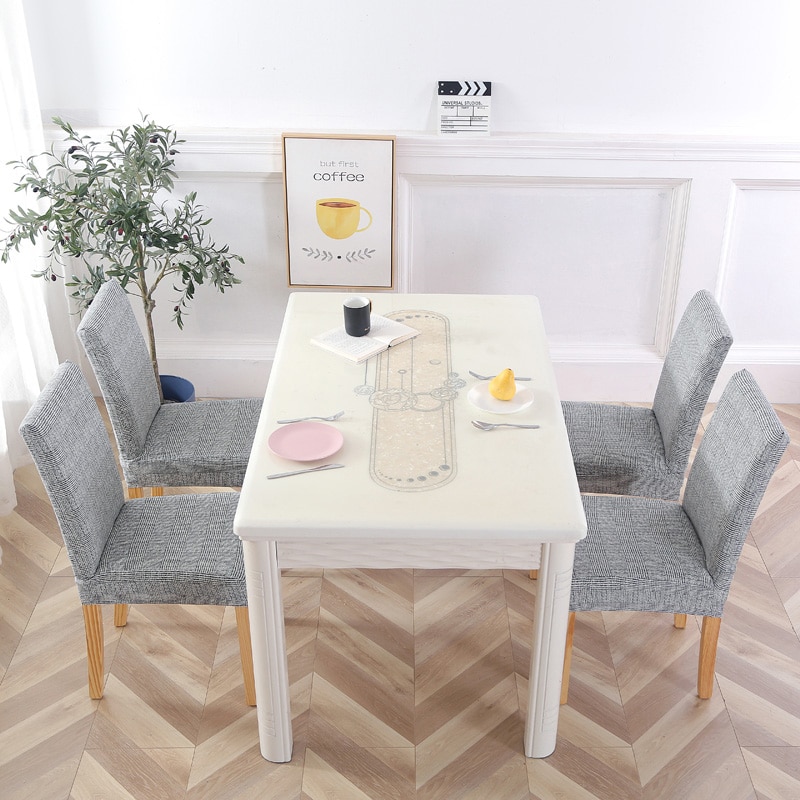 Stretch Spandex Removeable Dining Room Chair Covers Living Room Kitchen Restaurant Wedding Decoration Chair Slipcovers