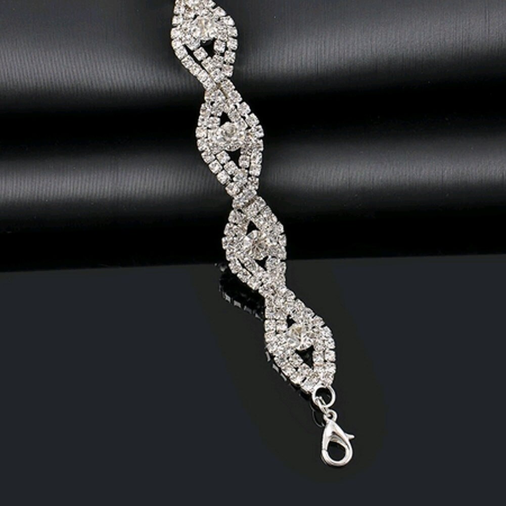 Luxe Armband Crystal Armbanden Voor Vrouwen Charm Armbanden En Armbanden Vrouwelijke Bruids Bruiloft Sieraden