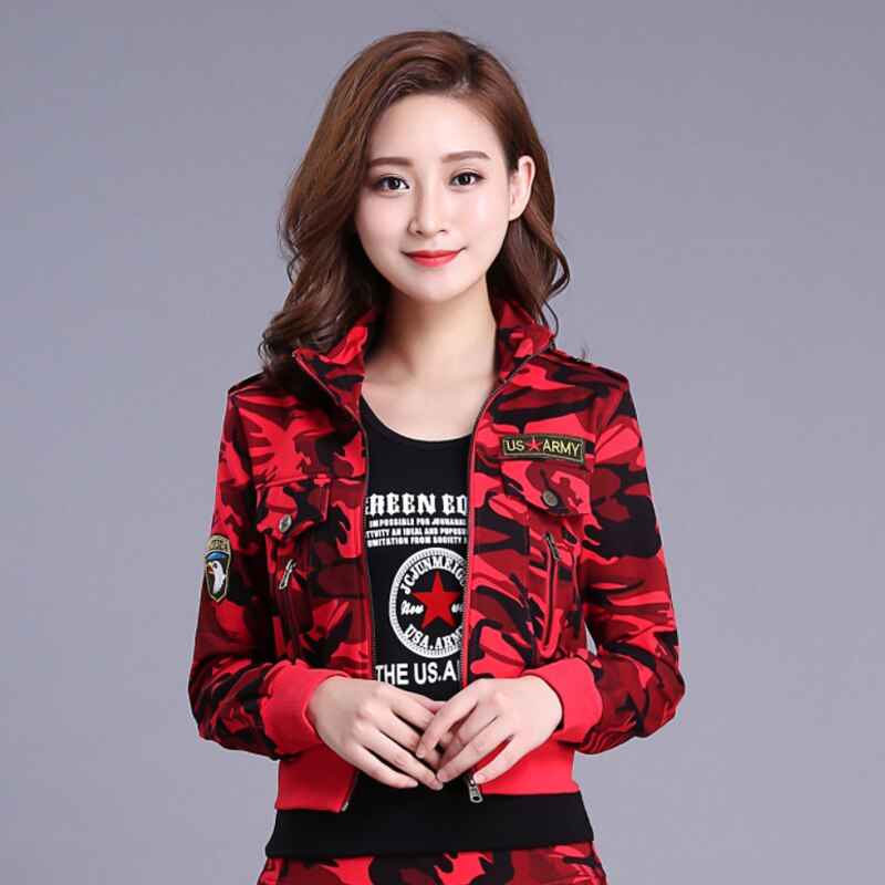 Jupe de Camouflage rouge pour femmes, Style, tenue de printemps et d&#39;été à la , vêtements de Performance de danse carrée de marin de loisirs en plein air