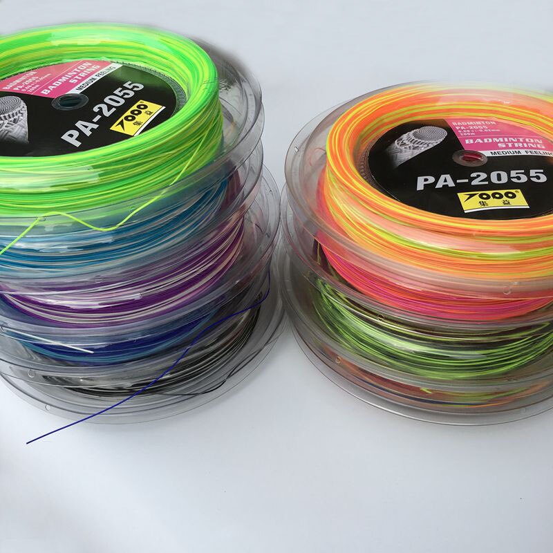 3 Rollen 200M Topo PA-2055 Regenboog Badminton Racket Snaren Reel 0.7Mm Badminton Snaren