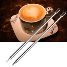 2 STUKS Rvs Barista Latte Koffie Foam Art Pennen Decoratie Tool voor Home Office Restaurant Cafe Bar