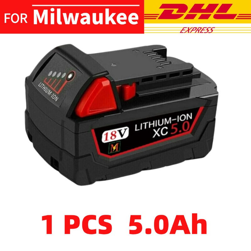 18V für Milwaukee m18 xc Ersatz-Lithium batterie 48-11-310 48-11-3100 48-11-3100 48-11-3100 48-11-22 400-22 400-20 411-22: Black