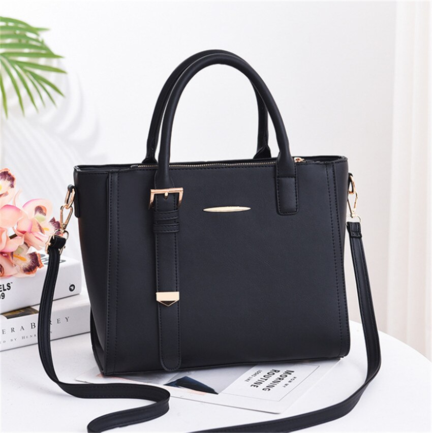 Bolsos de mano para mujer bolsos de para mujer bolsos de PU nuevos bolsos de mujer: Black