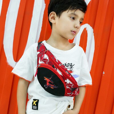 Brand Kids Boys Girls Waist Bag Stylish Cartoon Dinosaur Fanny Pack Purse for Outdoor Activities