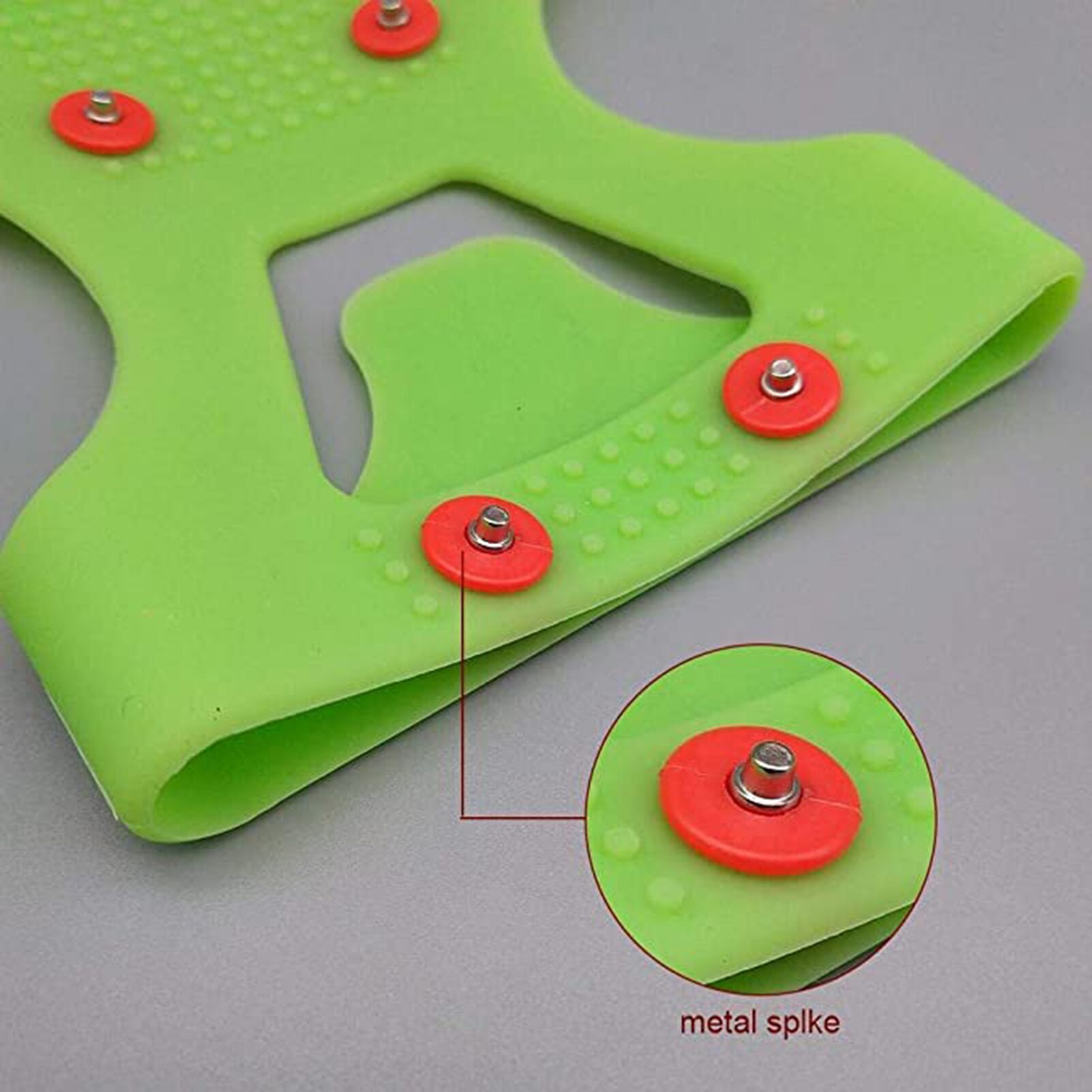 Ice Cleats Ice Grip Snow Grippers Anti Slip for Shoes and Boots Rubber Spikes Crampons with 6 Steel Studs Cleats DSA1