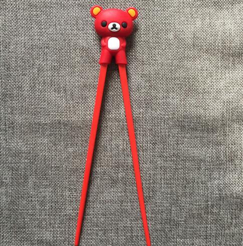 Palillos de entrenamiento y aprendizaje para niños, oso, Panda, gato, multicolor, palillo chino, para principiantes, 1 par: Red