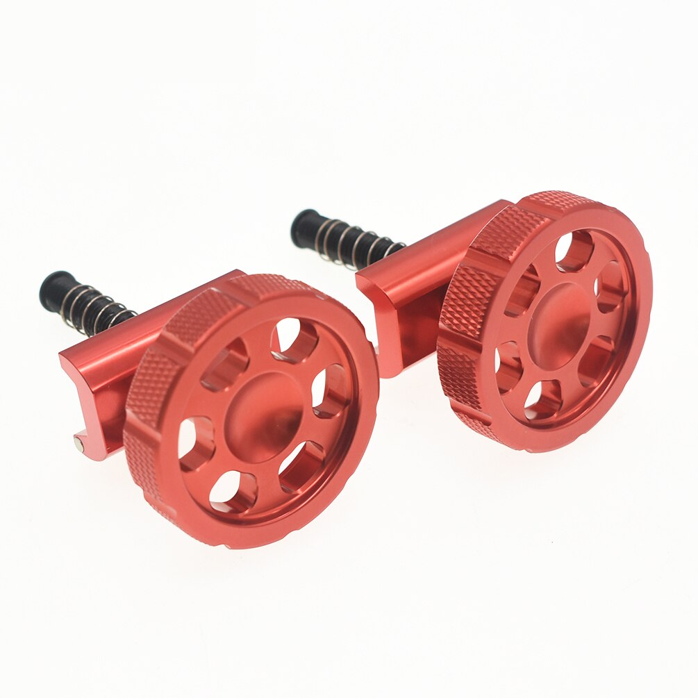 TWTOPSE AL7075 Bike Bicycle Hinge Clamp Plate For Brompton Folding Bike 3SIXTY PIKES Magnetic C Clamp Plate Lever Accessory Part: Circle Red