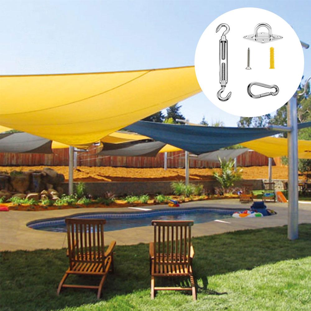 Stainless Steel Awning Fixing Accessories Diamond Door Buckle Spring Four Corner Shade Sail Accessories Spring buckle