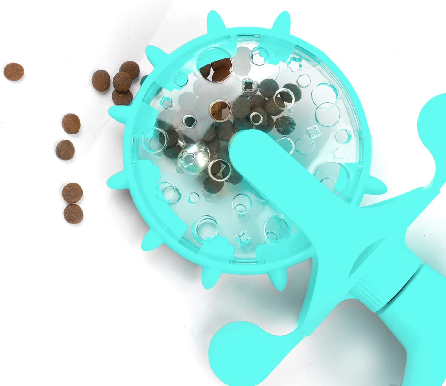 Cat Food Dispenser Toy Pet Slower Interactive Food Puzzle Feeder Puppy Suction Cup Exercise Wheel Treadmill Cat Toys