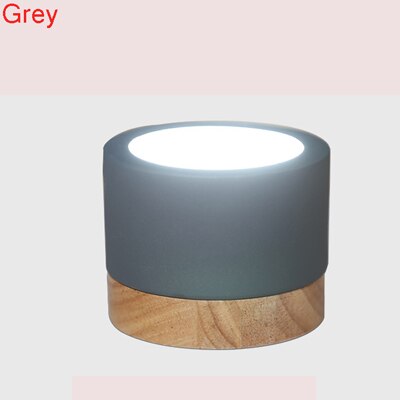 Bois 5 w led downlight plafond lampe en bois spot Spots lampes Luminaires vivant Vers Le Bas lumières Nordique Fer pour allée: Gris clair