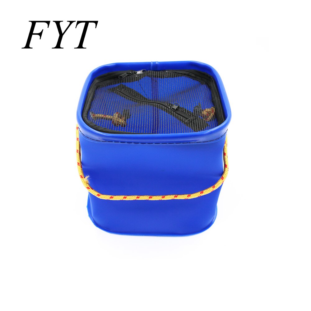 Visnet Opvouwbare EVA Emmer met Touw Riem Outdoor Visgerei Doos Camping Vouw S Vissen Tas Case