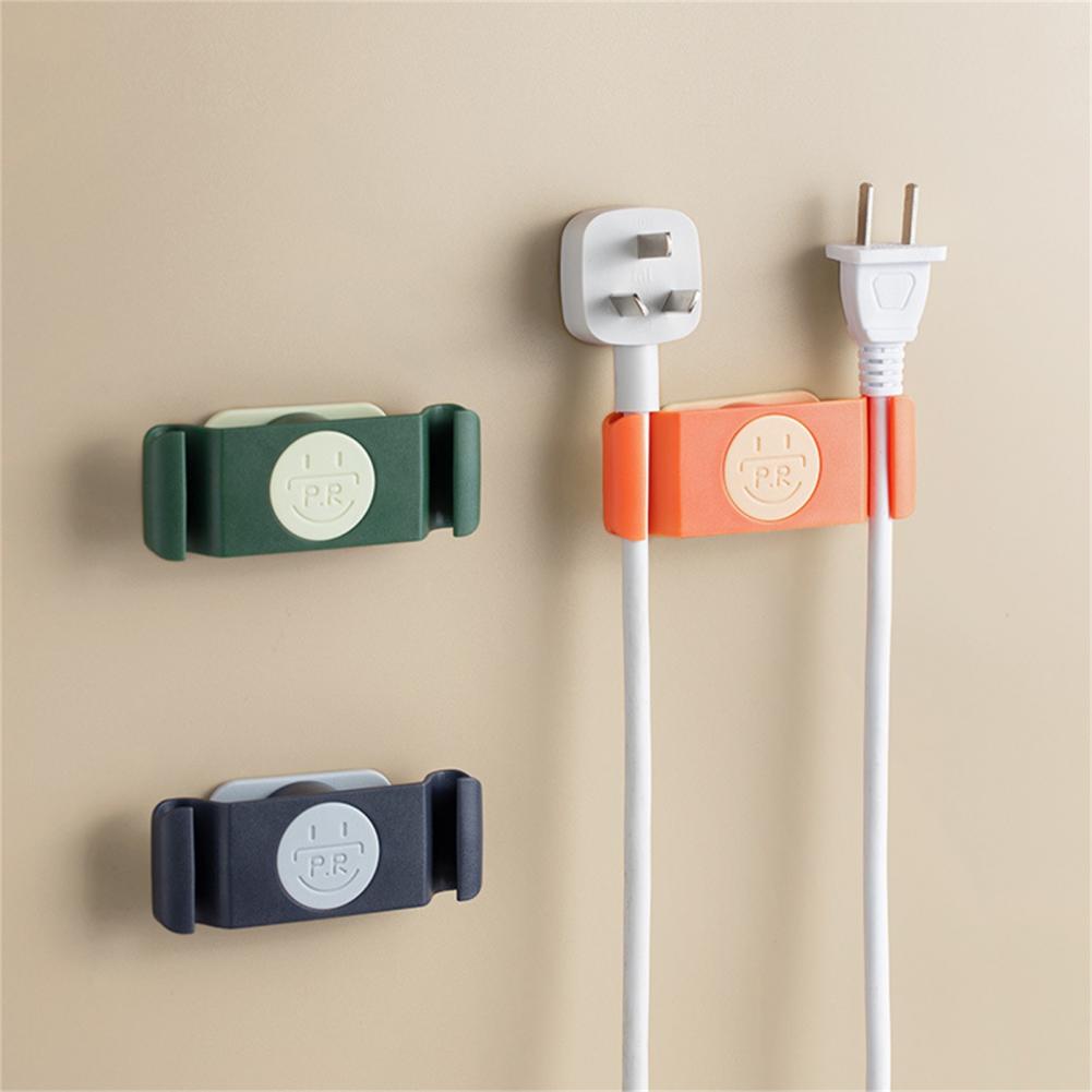 4Pcs Plug Storage Rack Wonderful Powerful Load-bearing Cable Clamp Decorative Practicability Plug Organizer