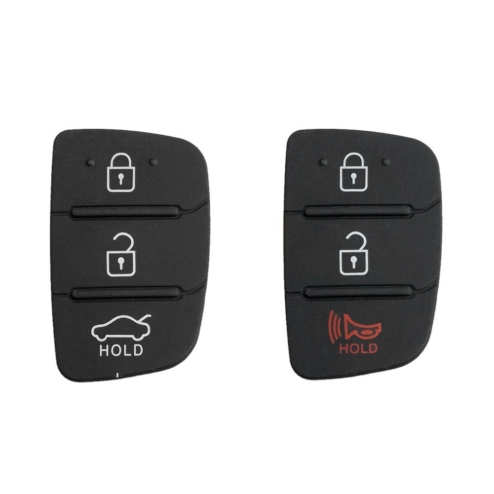 Draagbare 3 Knoppen Flip Vouwen Afstandsbediening Autosleutel Shell Case Siliconen Pad Vervanging Voor Hyundai Kia Key Siliconen Knop Cap
