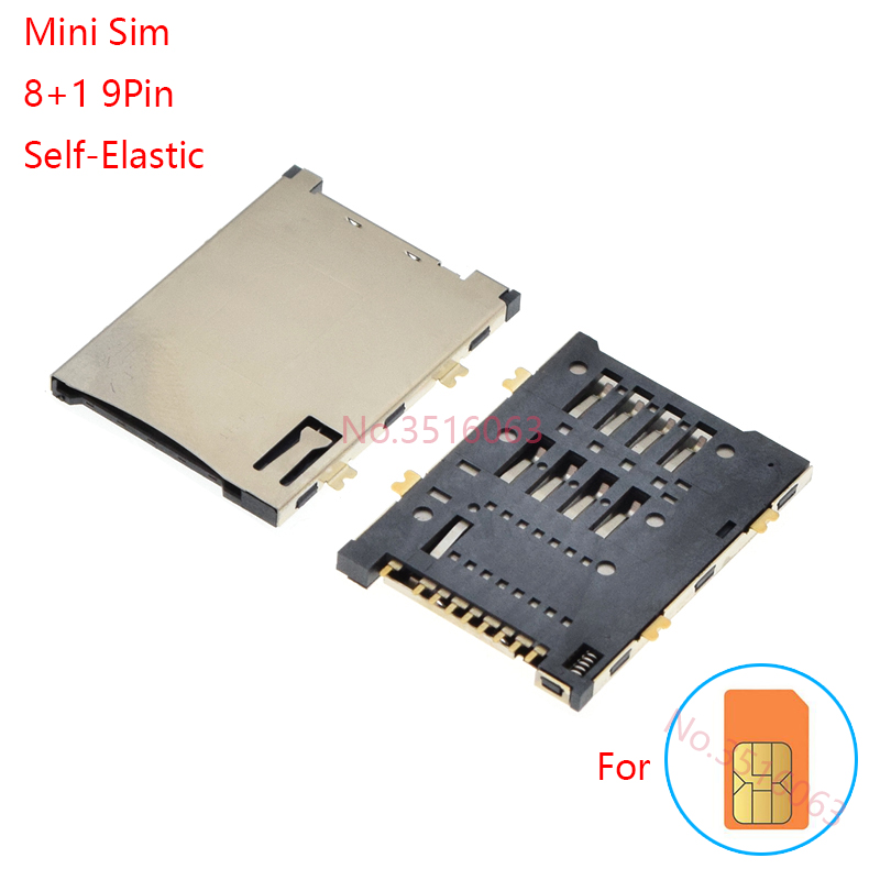 2/5/10Pcs Mini/Micro/Nano SD/Sim Card Holder 6/7/8/9/10Pin Sim Slot Socket Connector Push/Self-Elastic/Pop-Up/Clamshell/Pull-Out: Beige / 10-19Pcs