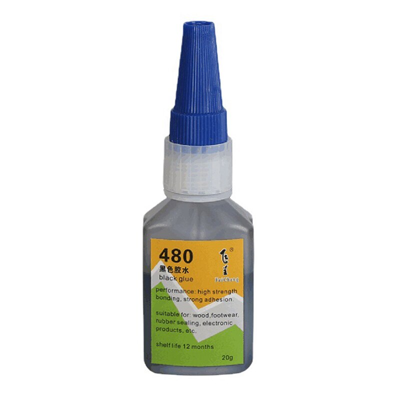 480 Zwart Super Lijm Auto Rubber Reparatie Band Lijm Venster Speaker Seal 20G