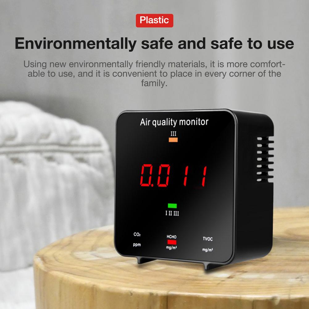Air Tester KF-906B Multifunctional Digital Screen Air Monitor Carbon Dioxide TVOC HCHO CO2 AQI Tester Detector