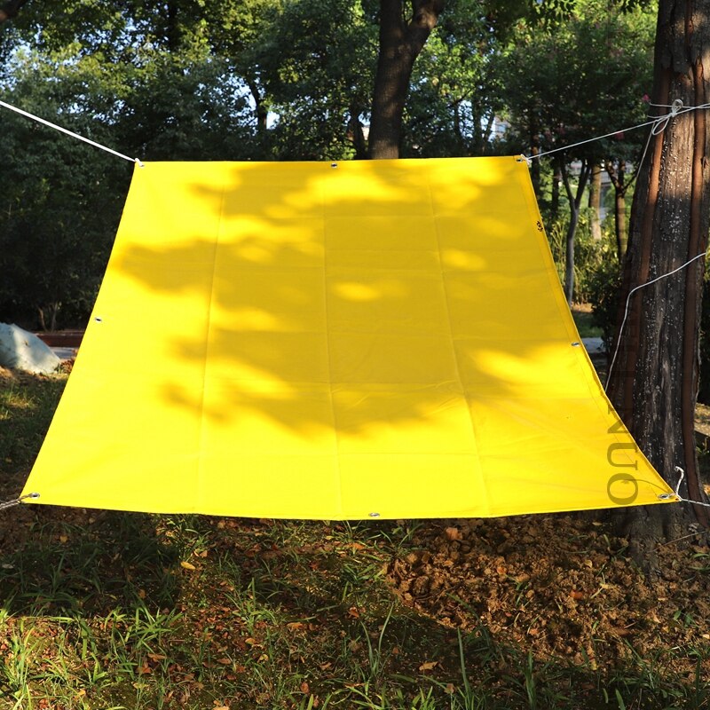 Bâche pare-soleil en PVC jaune, épaisseur 0.45mm, tissu imperméable pour jardin, cour, camion