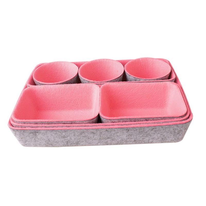 8 In 1 Felt Office Drawer Organizer Trays Drawers Organizers Bins Dividers Storage Bins Organizer Bin For Makeup Jewelry